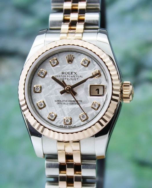 (image for) LIKE NEW ROLEX LADY SIZE PINK GOLD OYSTER PERPETUAL DATEJUST- 179171
